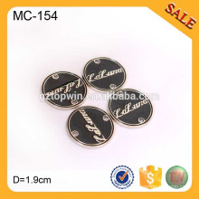 MC154 Alibaba Metallbekleidung Label Etikett, Metall Marke Logo Label, Metall Etikett für Kleidungsstück